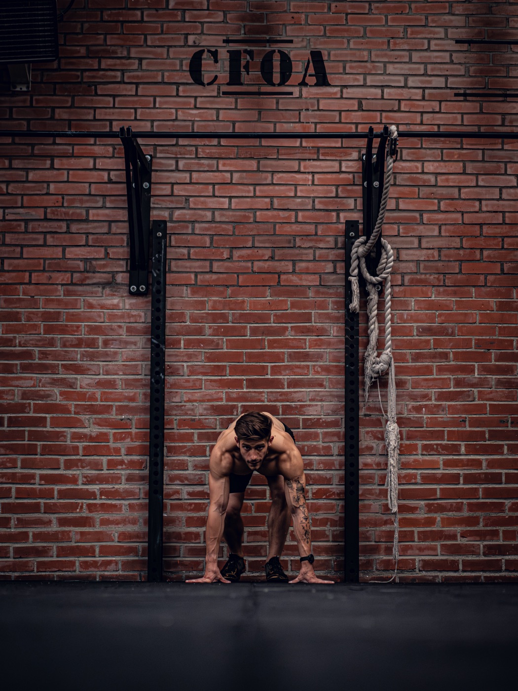 Pierre-Emmanuel à l'entraînement, weightlifting et gymnastique